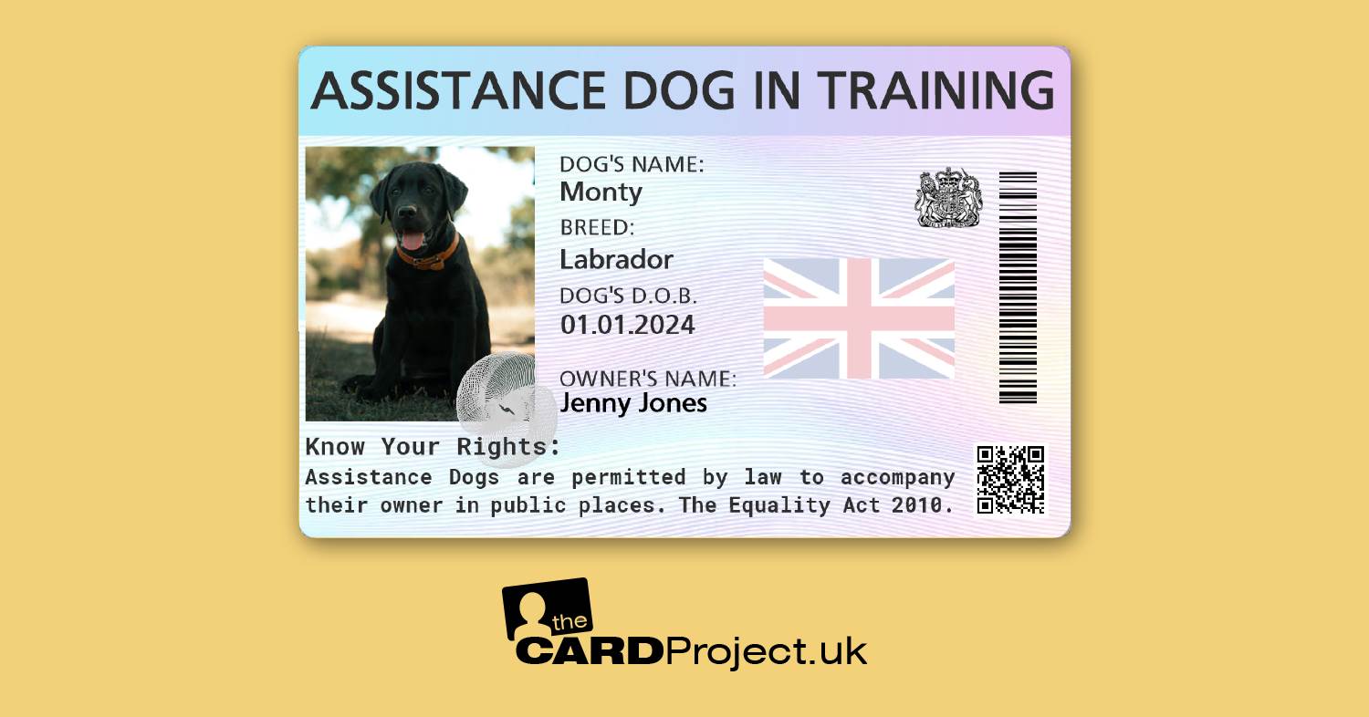 Assistance Dog In Training ID Card